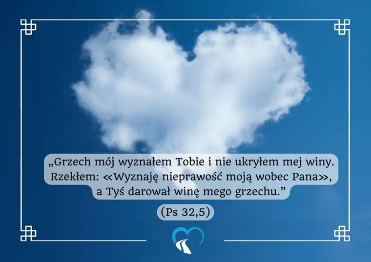 Serce z chmur na niebie — cytat z Psalmu 32